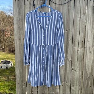 Old Navy Striped‎ Long Sleeve Dress